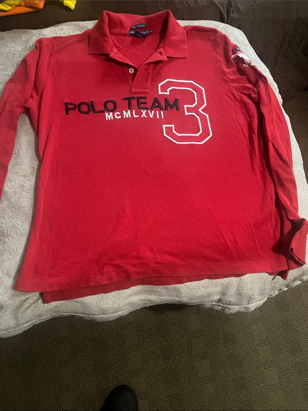 Ralph Lauren Red Skinny Polo Shirt